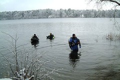 Eistauchen am Hemmoor 2005